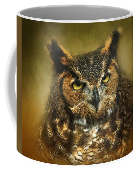 Owl Coffee Mug featuring the photograph Horned Owl by TnBackroadsPhotos