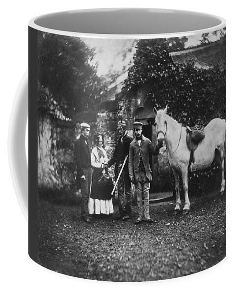 Horse Coffee Mug featuring the photograph Horse and Servant by S Paul Sahm