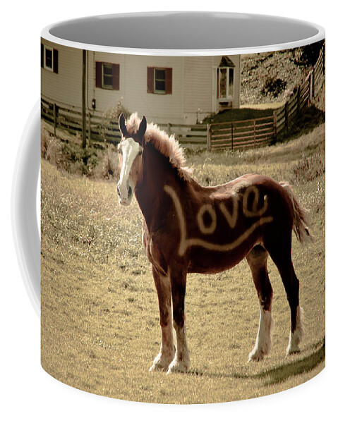 Horse Coffee Mug featuring the photograph Horse Love by Trish Tritz