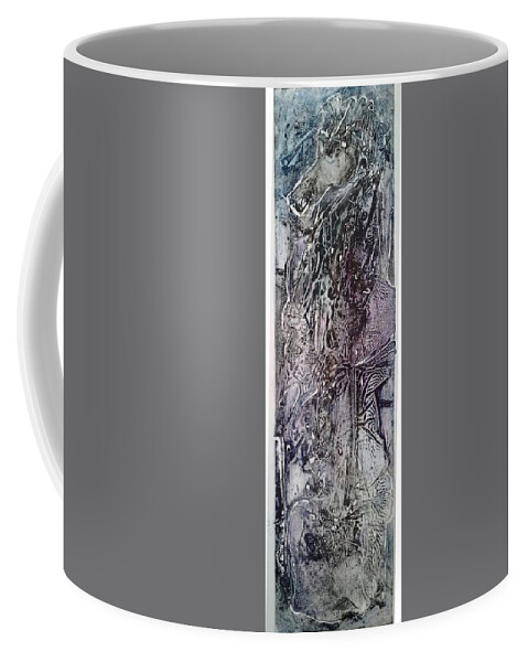 Horese Coffee Mug featuring the painting Horse-man by Ilona Petzer