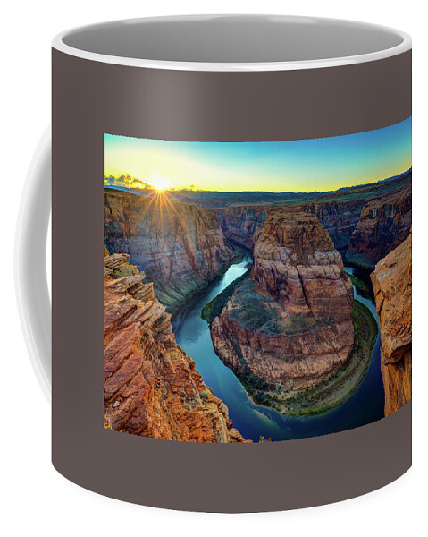 Arizona Coffee Mug featuring the photograph Horseshoe Bend Sunset by Raul Rodriguez