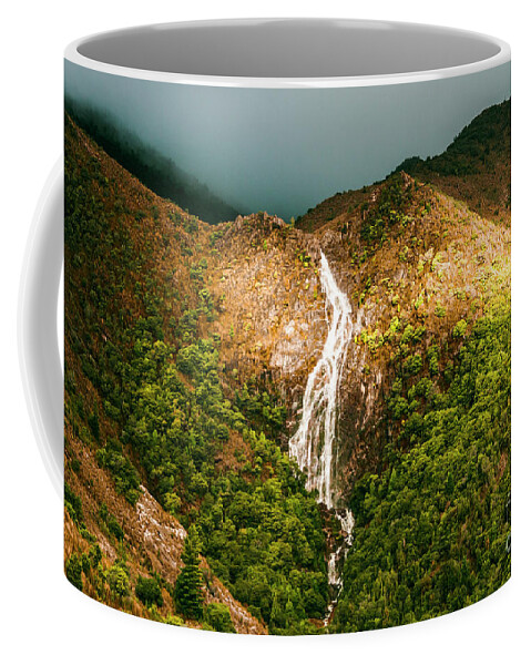 Waterfalls Coffee Mug featuring the photograph Horsetail Waterfalls Tasmania by Jorgo Photography