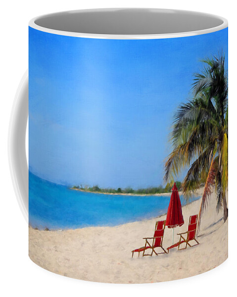 Beach Scene Coffee Mug featuring the mixed media Hot Fun in the Summertime by Colleen Taylor
