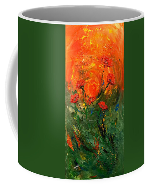 Hot Painting Coffee Mug featuring the painting Hot Summer Poppies by Dorothy Maier