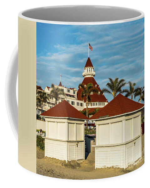 Beach Coffee Mug featuring the photograph Hotel del Coronado and Her Babies by David Levin