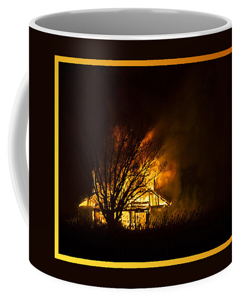 House Coffee Mug featuring the photograph House Fire by Suanne Forster