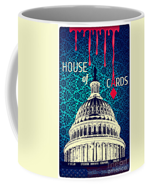 House Of Cards Coffee Mug featuring the digital art House Of Cards by Binka Kirova