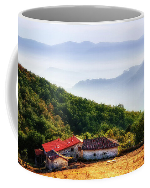 Ozeka Coffee Mug featuring the photograph Houses In Ozeka, In Aiara Valley by Mikel Martinez de Osaba