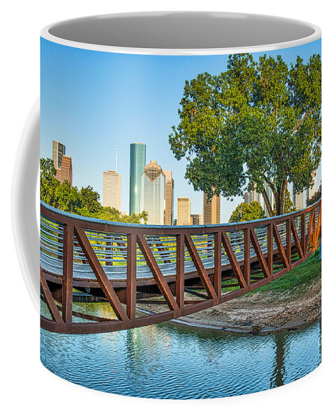 Houston Coffee Mug featuring the photograph Houston Police Memorial Bridge by Bee Creek Photography - Tod and Cynthia