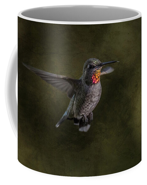 Anna's Hummingbird Coffee Mug featuring the photograph Hovering Hummer by Randy Hall