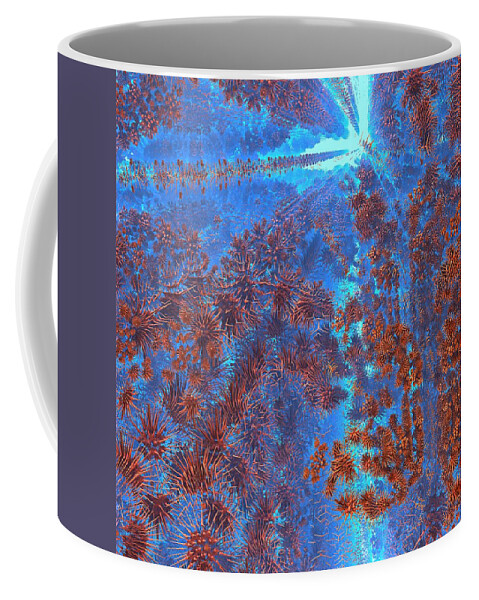 Mandelbulb Coffee Mug featuring the digital art How Far to the Surface by Lyle Hatch