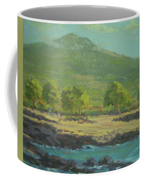 Impressionist Coffee Mug featuring the painting Hualalai Mountain by Stan Chraminski