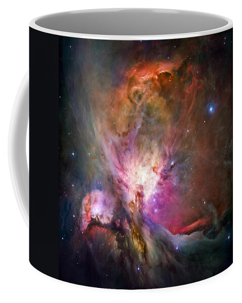 3scape Coffee Mug featuring the photograph Hubble's sharpest view of the Orion Nebula by Adam Romanowicz