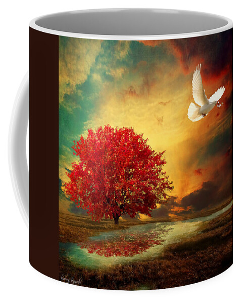Maple Tree Coffee Mug featuring the photograph Hued by Lourry Legarde