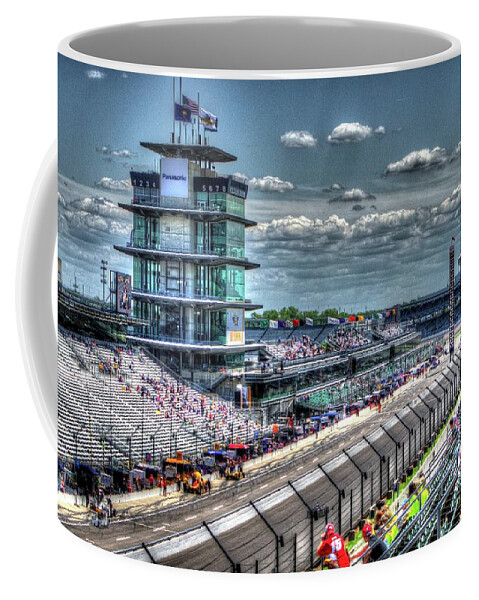 Race Cars In Pace Lap In A Stadium Coffee Mug by Panoramic Images - Fine  Art America