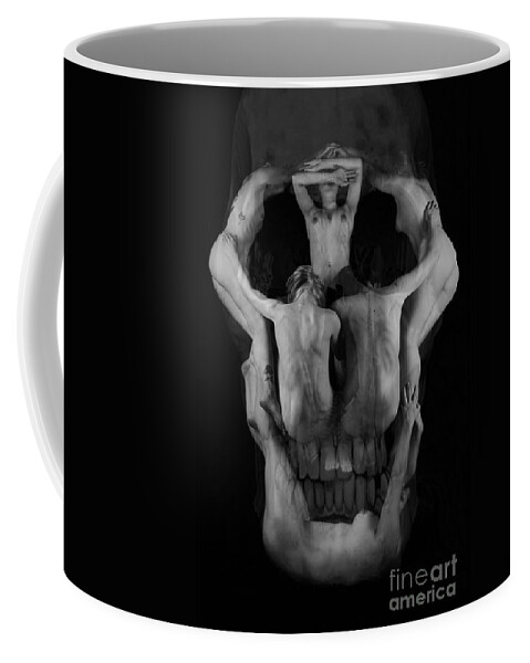 Artistic Photographs Coffee Mug featuring the photograph Human skull by Robert WK Clark