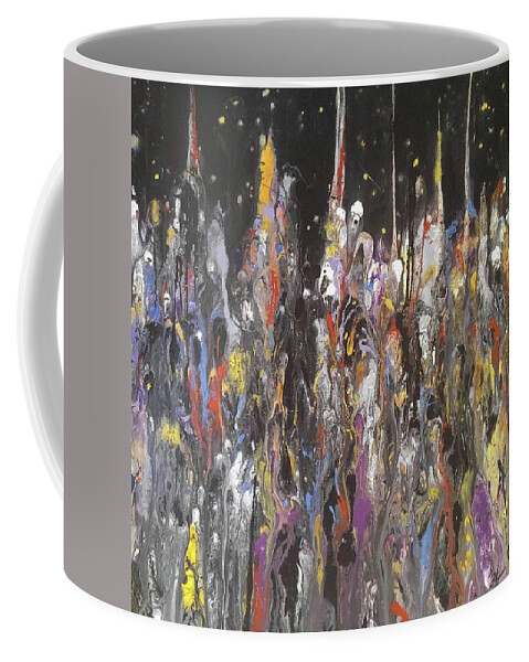 Colorful Coffee Mug featuring the painting Humanity by Todd Hoover