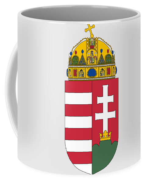 Hungary Coffee Mug featuring the drawing Hungary Coat of Arms by Movie Poster Prints