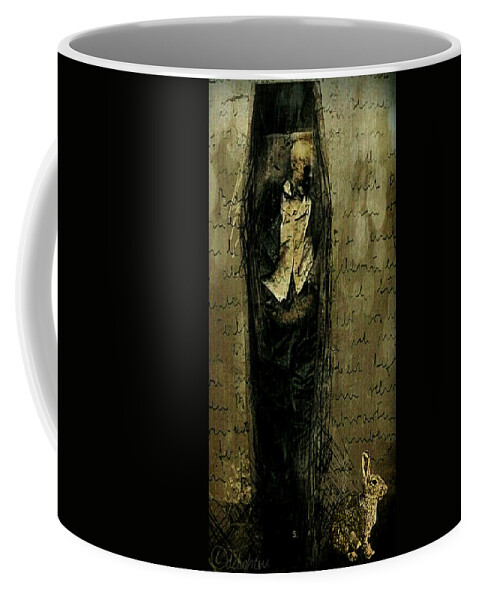 Skeleton Coffee Mug featuring the digital art Hungry Man by Delight Worthyn