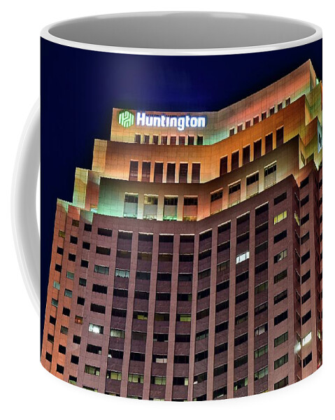 Cleveland Coffee Mug featuring the photograph Huntington Bank Cleveland by Frozen in Time Fine Art Photography