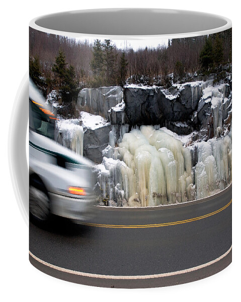 Hwy Coffee Mug featuring the photograph HWY Ice  by Doug Gibbons