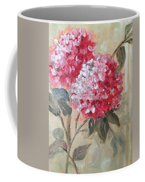 Flowers Coffee Mug featuring the painting Hydranga by Sharon Schultz