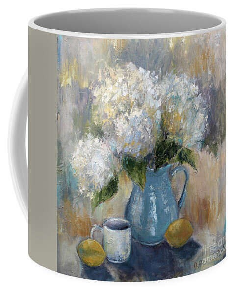Flower Painting Coffee Mug featuring the painting Hydrangea Morning by Jennifer Beaudet