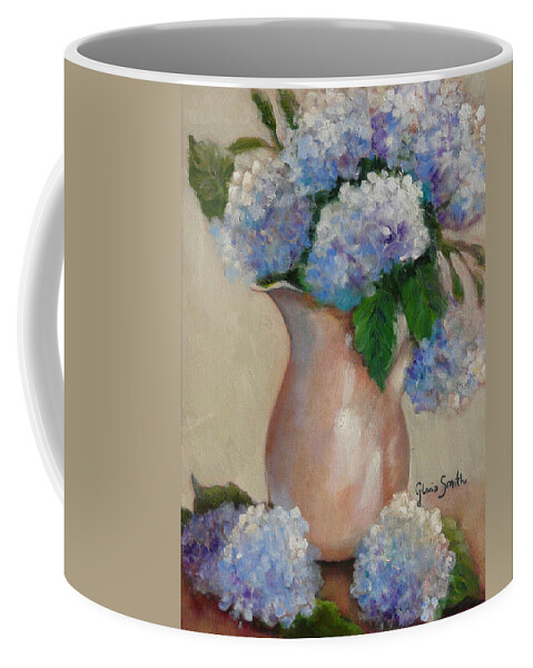 Hydranges Coffee Mug featuring the painting Hydranges by Gloria Smith