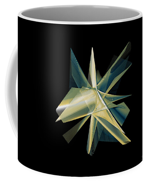 Abstract Coffee Mug featuring the digital art Hyperflower by Dino Olivieri
