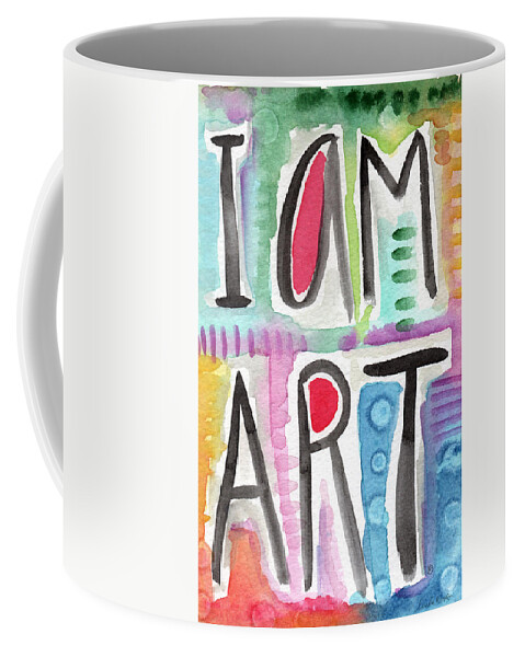 I Am Art Coffee Mug featuring the painting I Am ART by Linda Woods