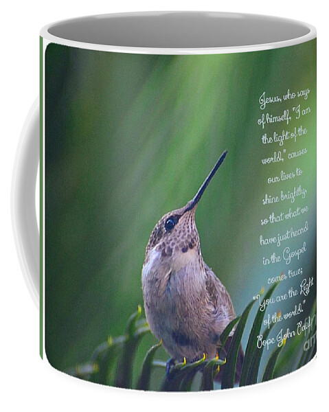 Catholic Coffee Mug featuring the photograph I Am the Light of the World by Debby Pueschel