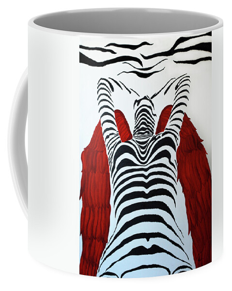 Figurative Coffee Mug featuring the painting I believe I can fly by Sonali Kukreja
