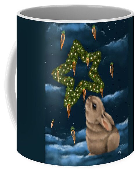 Christmas Coffee Mug featuring the painting I can smell the Christmas in the air by Veronica Minozzi
