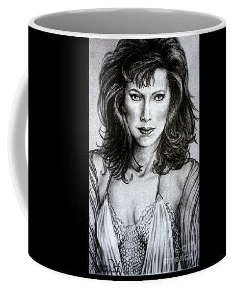 Woman Coffee Mug featuring the drawing Lord Protector by Georgia Doyle