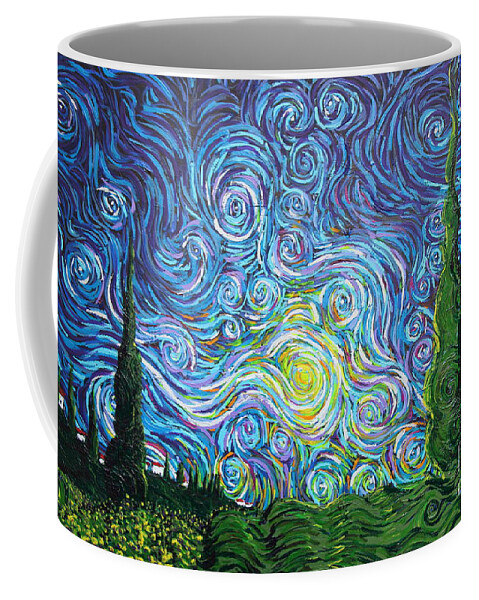 Landscape Coffee Mug featuring the painting I Dream Of Tuscany by Stefan Duncan