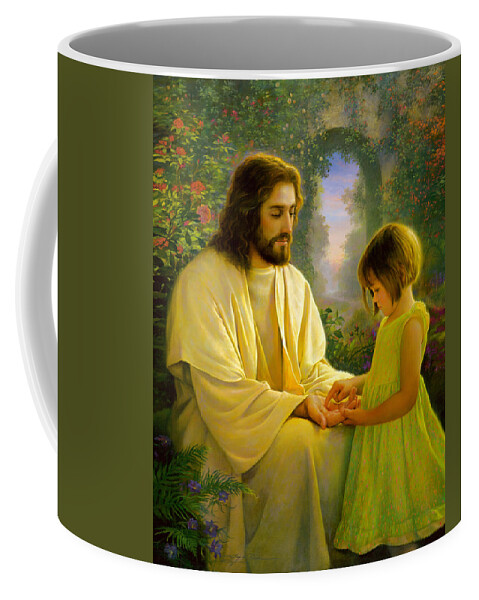 Savior Coffee Mug featuring the painting I Feel My Savior's Love by Greg Olsen