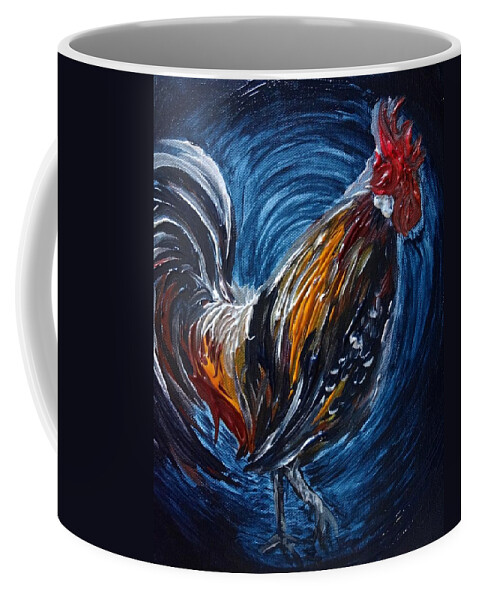 Guam Coffee Mug featuring the painting I Gayu Guam Rooster by Michelle Pier