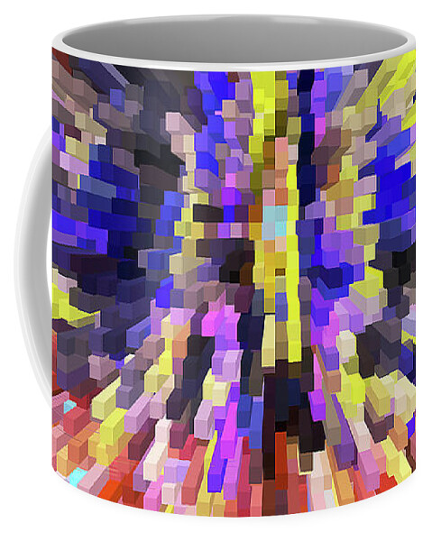 Colorful Coffee Mug featuring the digital art Colorful Block Appeal by Kellice Swaggerty