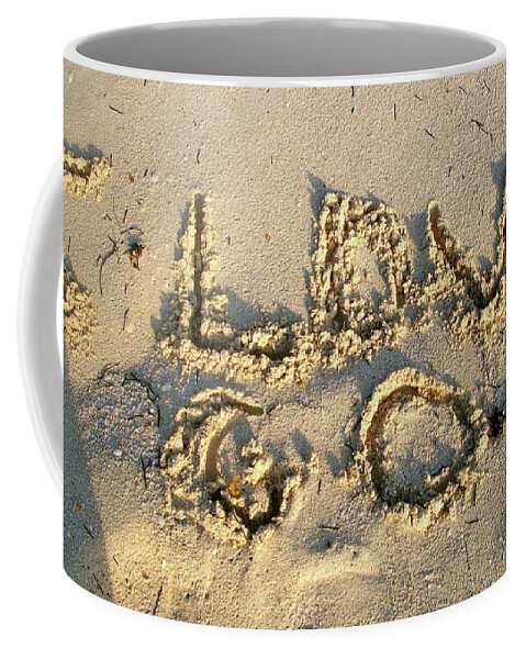 I Coffee Mug featuring the photograph I Love God by Michelle Gilmore