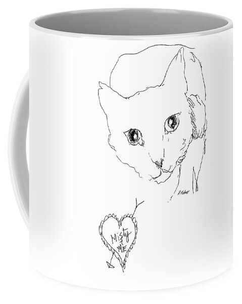 Drawing Coffee Mug featuring the drawing I Love Misty by Denise F Fulmer