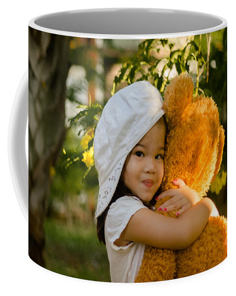 Michelle Meenawong Coffee Mug featuring the photograph I love my teddy bear by Michelle Meenawong