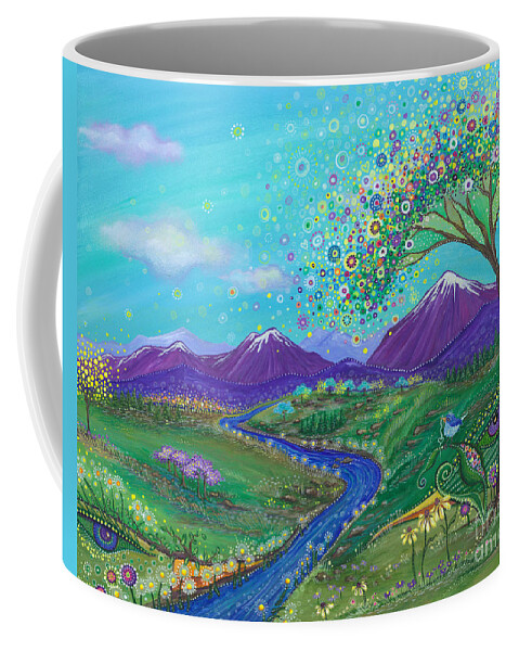 Skies Of Blue Coffee Mug featuring the painting I See Skies of Blue by Tanielle Childers