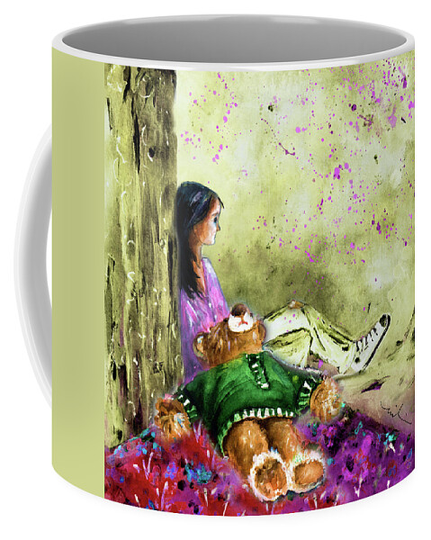 Truffle Mcfurry Coffee Mug featuring the painting I Want To Lay You Down In A Bed Of Roses by Miki De Goodaboom
