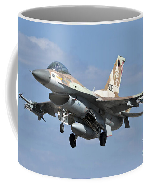 Israel Coffee Mug featuring the photograph IAF F-16C Fighter by Nir Ben-Yosef
