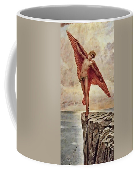 William Blake Richmond Coffee Mug featuring the painting Icarus by Richmond by William Blake Richmond