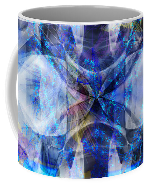 Abstract Coffee Mug featuring the digital art Ice Structure by Art Di