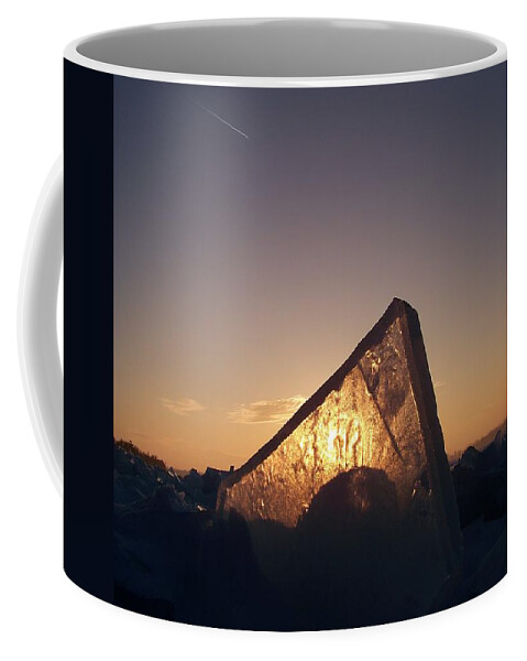 Photography Coffee Mug featuring the photograph Ice Sunset by Deb Stroh-Larson