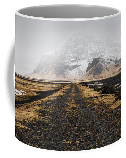 Iceland Coffee Mug featuring the photograph Icelandic mountain winter landscape by Michalakis Ppalis