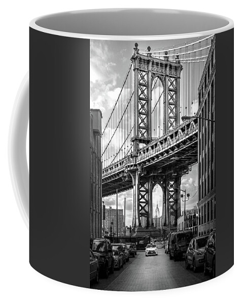 New York City Coffee Mug featuring the photograph Iconic Manhattan BW by Az Jackson