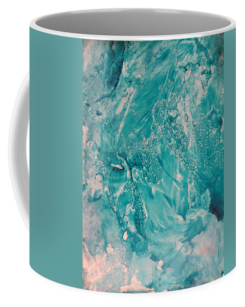 Abstract Coffee Mug featuring the painting Icy by Soraya Silvestri